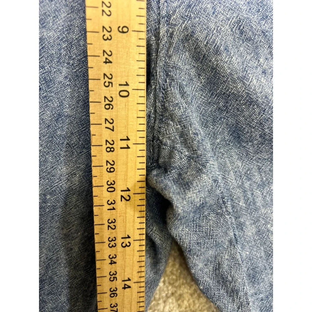 J. Crew Rivington Linen Blend Shorts Men's‎ 34W Blue Chino Casual Summer